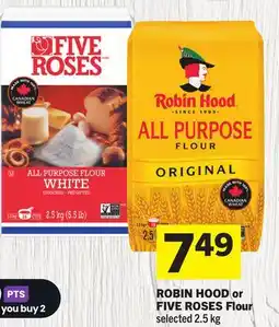 Foodland ROBIN HOOD or FIVE ROSES Flour offer