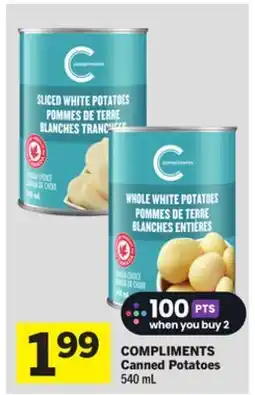Foodland COMPLIMENTS Canned Potatoes offer