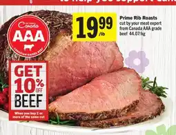 Foodland Prime Rib Roasts offer