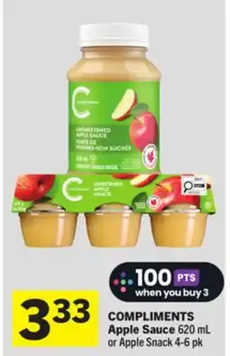 Foodland COMPLIMENTS Apple Sauce offer