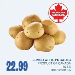 Wholesale Club JUMBO WHITE POTATOES, 50 LB offer
