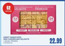 Wholesale Club SWEET SIGNATURES MINI CHEESECAKE DELIGHTS offer