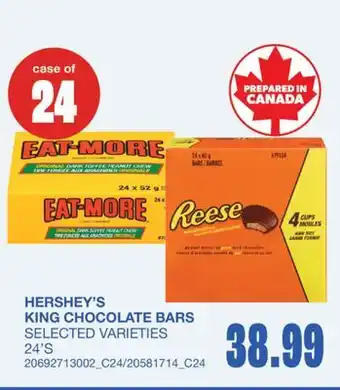Wholesale Club KING CHOCOLATE BARS, 24'S offer
