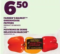 Independent Grocer FARMER'S MARKET GREENHOUSE PEPPERS, 3'S offer