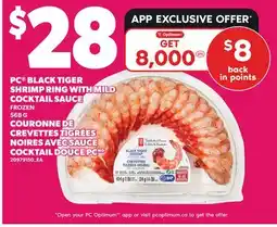 Independent Grocer PC BLACK TIGER SHRIMP RING WITH MILD COCKTAIL SAUCE offer