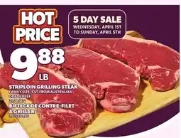 Independent Grocer STRIPLOIN GRILLING STEAK offer
