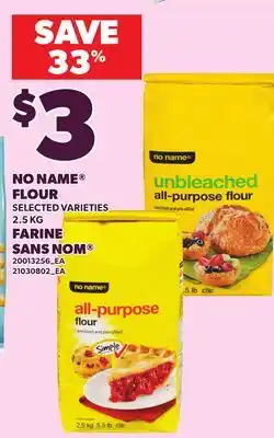 Independent Grocer NO NAME FLOUR offer