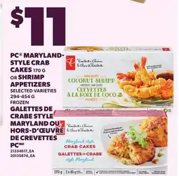 Independent Grocer PC MARYLAND-STYLE CRAB CAKES, 170 G OR SHRIMP APPETIZERS offer