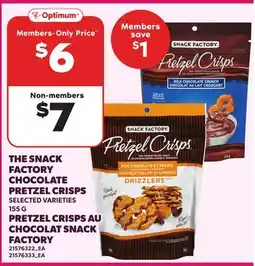 Independent Grocer THE SNACK FACTORY CHOCOLATE PRETZEL CRISPS offer