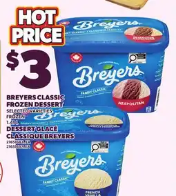 Independent Grocer BREYERS CLASSIC FROZEN DESSERT offer