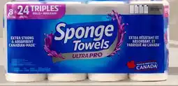 Walmart SpongeTowels Ultra PRO 8 = 24 paper towels offer