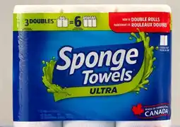 Walmart SpongeTowels Ultra 3 = 6 paper towels offer