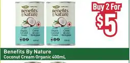 Healthy Planet Benefits By Nature Coconut Cream Organic offer