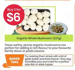 Healthy Planet Organic Whole Mushroom offer