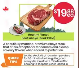 Healthy Planet Healthy Planet Beef Ribeye Steak offer
