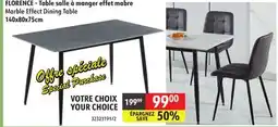 Sushi Shop Marble Effect Dining Table offer