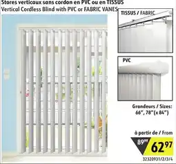 Sushi Shop Vertical Cordless Blind with PVC or FABRIC VANES offer