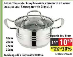 Sushi Shop Stainless Steel Saucepan with Glass Lid offer