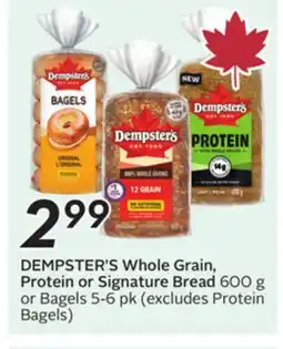 Sobeys DEMPSTER'S Whole Grain, Protein or Signature Bread offer
