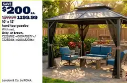 RONA Landon & Co. 10' X 12' hard top gazebo offer