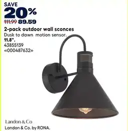 RONA 2-pack outdoor wall sconces offer