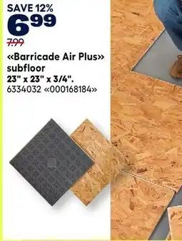 RONA Barricade Air Plus subfloor offer