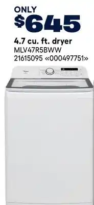 RONA Midea 4.7 cu. ft. dryer offer