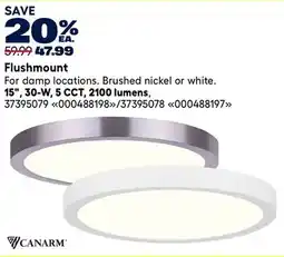 RONA SAVE 20% Flushmount offer