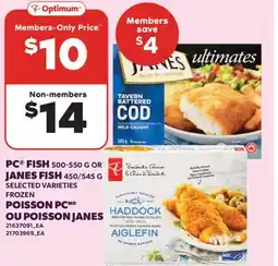 Valu-mart POISSON PC, 500-550 G OU POISSON JANES, 450/545 G offer