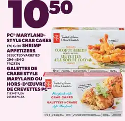 Valu-mart GALETTES DE CRABE STYLE MARYLAND, 170 G OU HORS-D'ŒUVRE DE CREVETTES PC offer