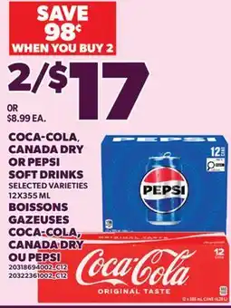 Valu-mart BOISSONS GAZEUSES COCA-COLA, CANADA DRY OU PEPSI offer