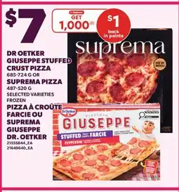 Valu-mart PIZZA À CROÛTE FARCIE OU SUPREMA, 685-724 G OR GIUSEPPE DR. OETKER, 487-520 G offer