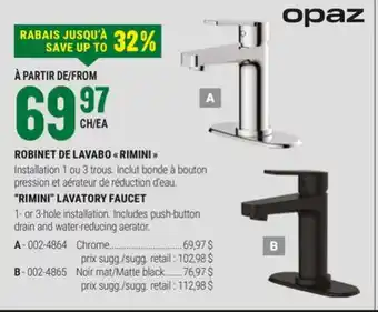 BMR ROBINET DE LAVABO  RIMINI  offer