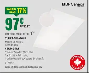 BMR TUILE DE PLAFOND offer