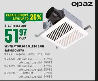 BMR VENTILATEUR DE SALLE DE BAIN offer