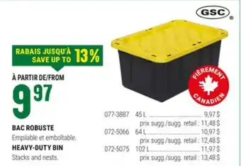 BMR BAC ROBUSTE offer
