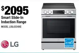 Home Depot Smart Slide-In Induction Range offer