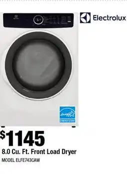 Home Depot 8.0 Cu. Ft. Front Load Dryer offer