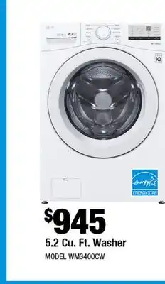 Home Depot 5.2 Cu. Ft. Washer offer