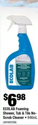 Home Depot Ecolab foaming shower, tub & tile no-scrub cleaner offer
