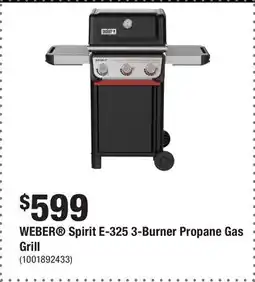 Home Depot WEBER Spirit E-325 3-Burner Propane Gas Grill offer