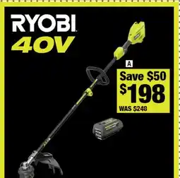 Home Depot Attachment capable string trimmer 4.0Ah battery and charger offer