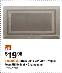 Home Depot EXCLUSIVE HDC 20 x 34 Anti-Fatigue Foam Utility Mat • Champagne offer