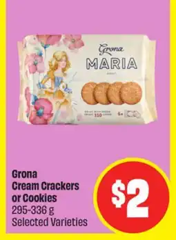 FreshCo Grona Cream Crackers or Cookies 295-336 g Selected Varieties offer