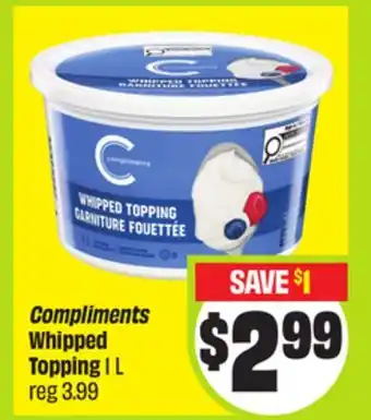 FreshCo Compliments Whipped Topping offer