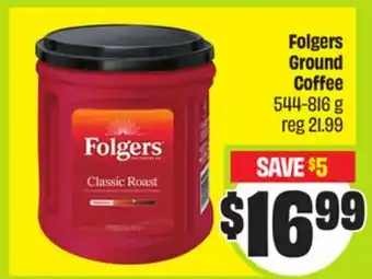 FreshCo Folgers Ground Coffee offer