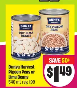 FreshCo Dunya Harvest Pigeon Peas or Lima Beans offer
