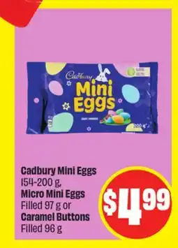 FreshCo Cadbury Mini Eggs 154-200 g, Micro Mini Eggs Filled 97 g or Caramel Buttons Filled 96 g offer