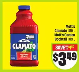 FreshCo Mott's Clamato 1.89 L, Mott's Garden Cocktail offer