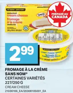 L'Intermarché FROMAGE À LA CRÈME SANS NOM | CREAM CHEESE, 227/250 G offer